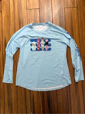 Reel Legends Soft Sky Blue Performance Tee